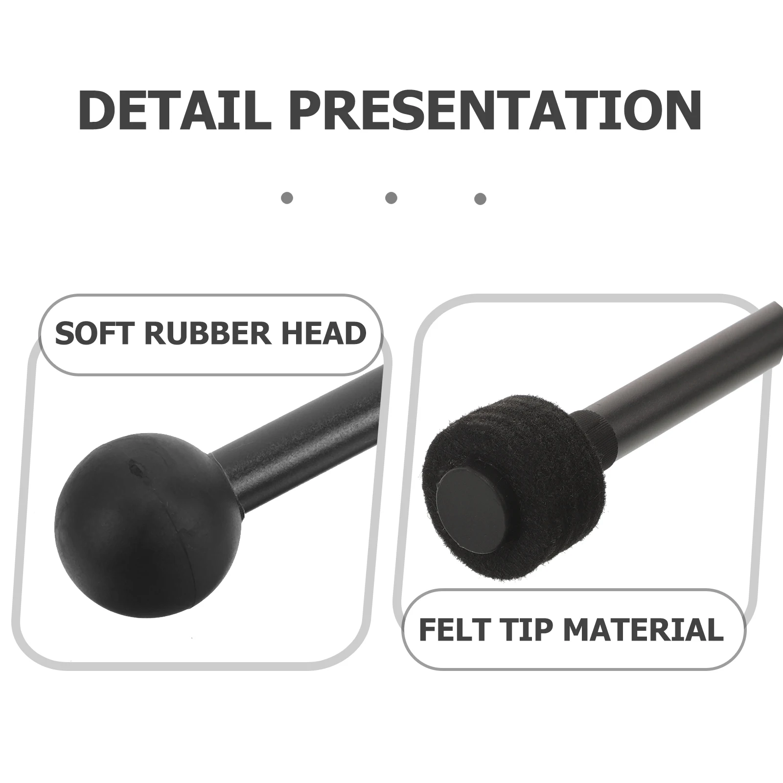 2 Pcs Double-headed Hammer Percussion Sticks Xylophone Rubber Drum Mallets Instrument Drumstick Music
2 Pcs Double-headed Hammer Percussion Sticks Xylophone Rubber Drum Mallets Instrument Drumstick Music