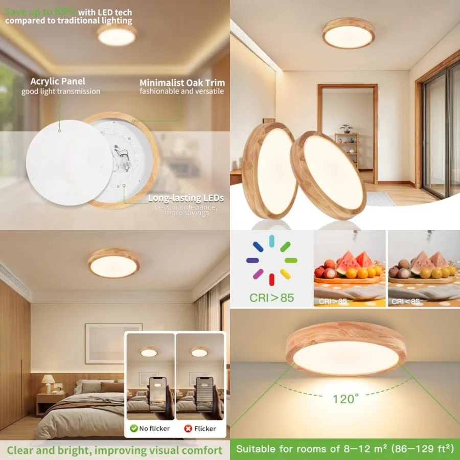 Modern LED Ceiling Light for Bedroom: Flush Mount Light Fixture with Acrylic Lampshade - Not Dimmable Overhead Ceiling Lamps fo
Modern LED Ceiling Light for Bedroom: Flush Mount Light Fixture with Acrylic Lampshade - Not Dimmable Overhead Ceiling Lamps fo