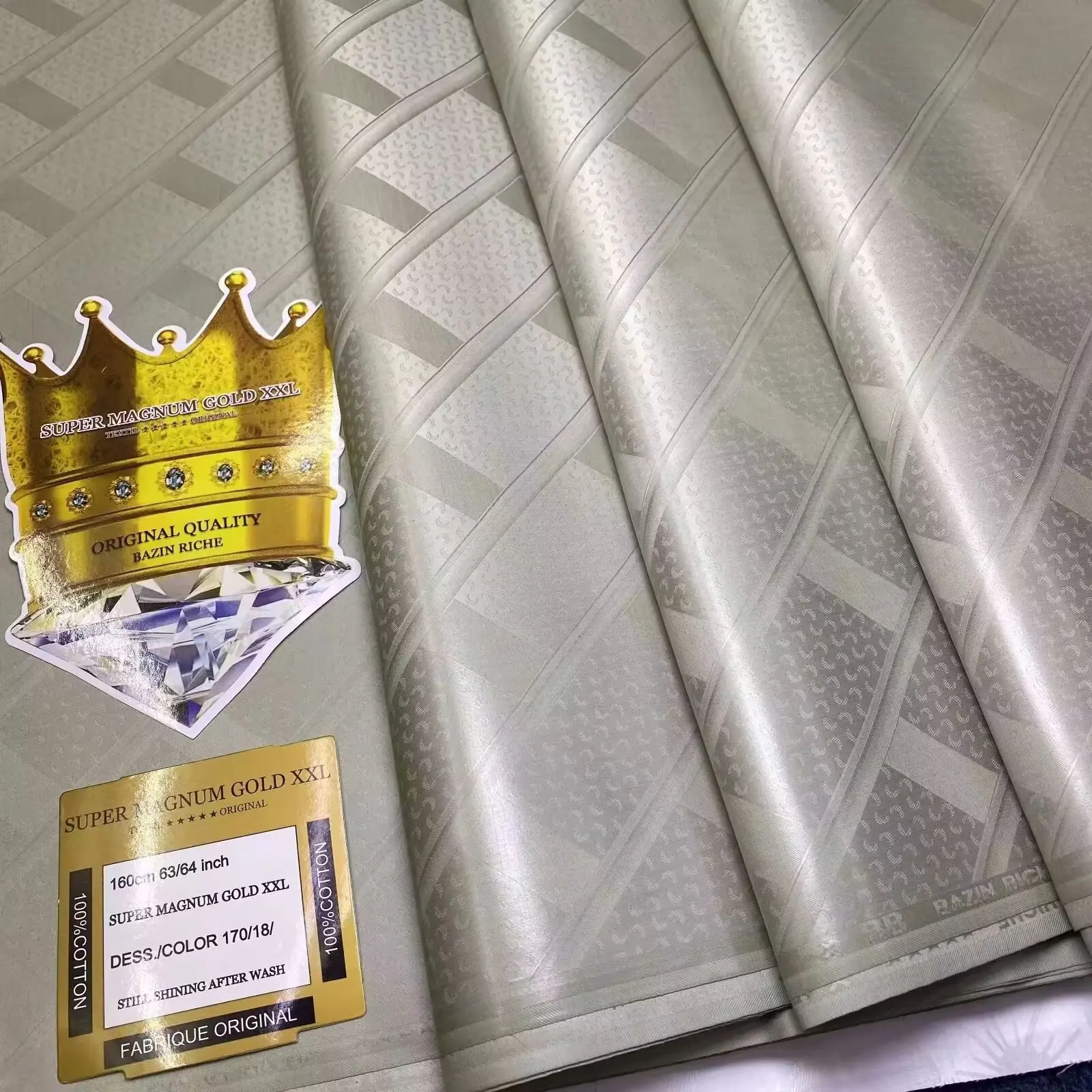High Quality Bazin Riche Original 2025 Bazin Guinea Brocade Fabric 5Meters 100% Cotton Shadda Perfume Nigeria Garment For Dress
High Quality Bazin Riche Original 2025 Bazin Guinea Brocade Fabric 5Meters 100% Cotton Shadda Perfume Nigeria Garment For Dress