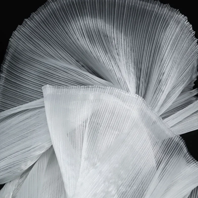 Bright Pleated Organza Fabric,Sew Wedding Dress and Pants Pleated Mesh Fabrics,DIY Shape Stiff Shape Soft Designer Fabrics
Bright Pleated Organza Fabric,Sew Wedding Dress and Pants Pleated Mesh Fabrics,DIY Shape Stiff Shape Soft Designer Fabrics