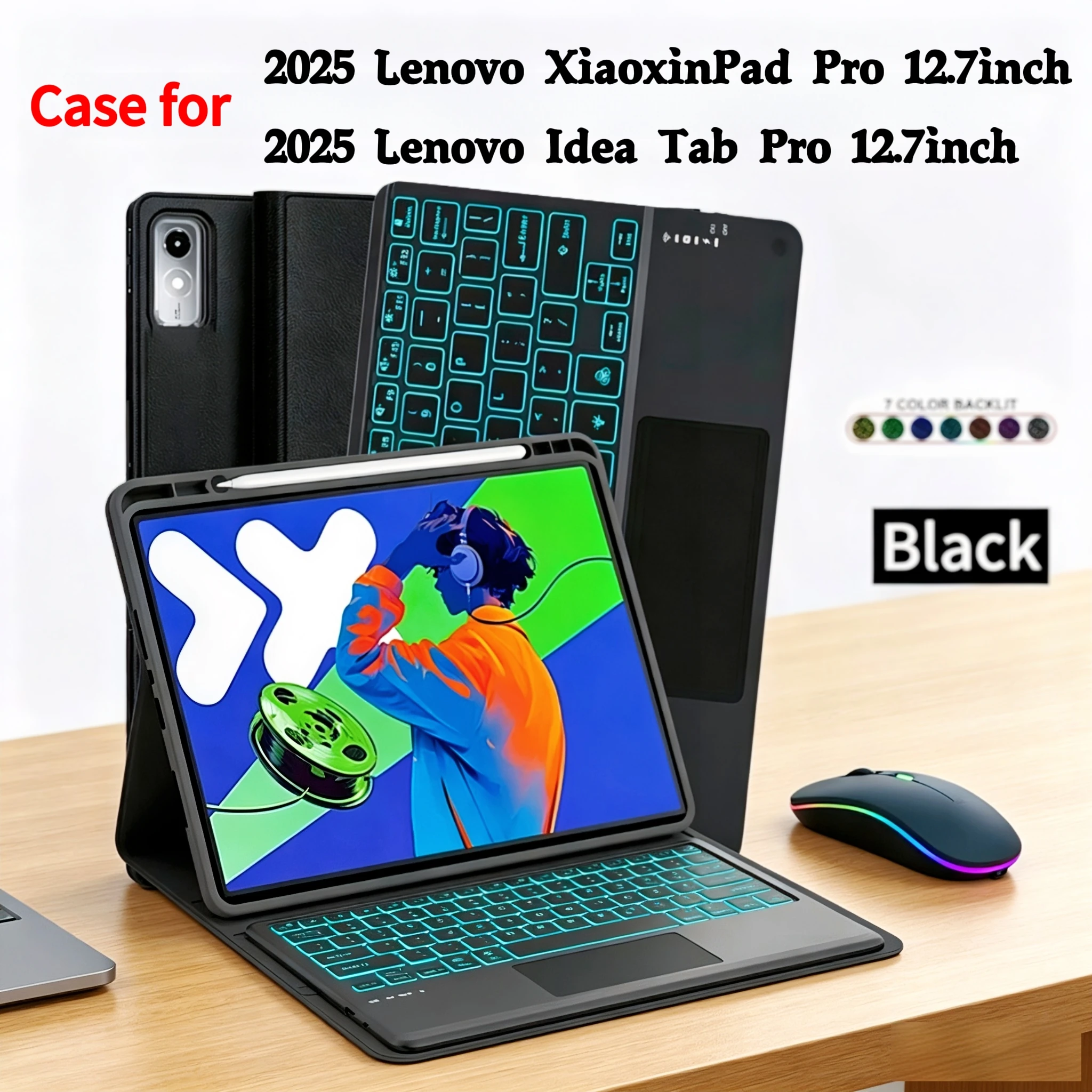 Keyboard Case for Lenovo Xiaoxin Pad Pro 12.7 Inch 2025, Magnetic Bluetooth Keyboard Cover for Lenovo Idea Tab Pro 12.7 Inch 202
Keyboard Case for Lenovo Xiaoxin Pad Pro 12.7 Inch 2025, Magnetic Bluetooth Keyboard Cover for Lenovo Idea Tab Pro 12.7 Inch 202