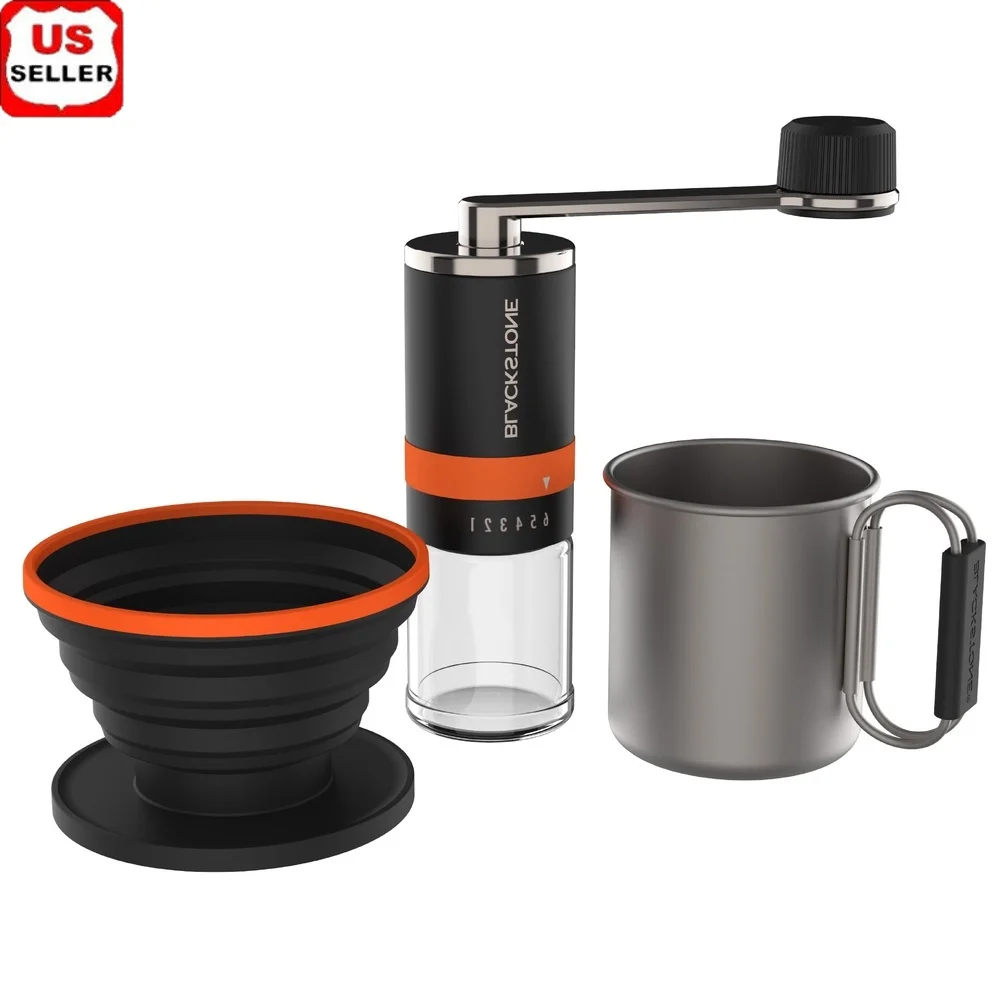 Portable Coffee Kit with Adjustable Burr Grinder Collapsible Filter Holder and Camping Mug Outdoor Adventures
Portable Coffee Kit with Adjustable Burr Grinder Collapsible Filter Holder and Camping Mug Outdoor Adventures