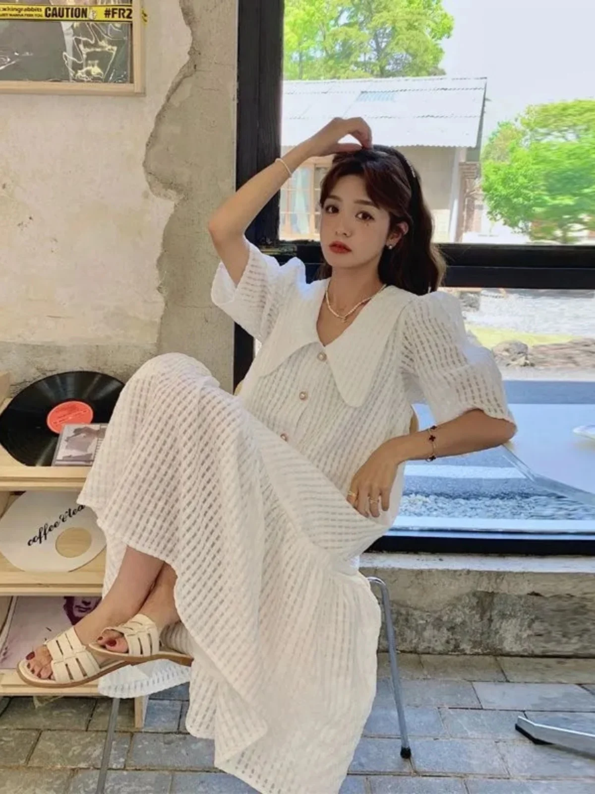 plus Size Women's Dress Korean Style A-Line Skirt Short Sleeve Doll Collar Casual Summer Fashion Loose Fit Maxi Dress
plus Size Women's Dress Korean Style A-Line Skirt Short Sleeve Doll Collar Casual Summer Fashion Loose Fit Maxi Dress