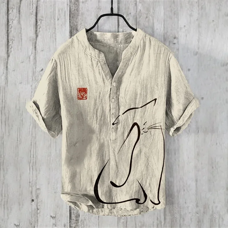 Henry Shirt - Men's Short sleeved T-shirt, Casual Art Printed Shirt, Summer Elegant Fashion Clothing Top, S-5XL
Henry Shirt - Men's Short sleeved T-shirt, Casual Art Printed Shirt, Summer Elegant Fashion Clothing Top, S-5XL