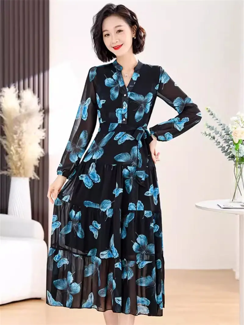 High End Printed Chiffon Dress For Women Spring And Summer 2024 New Style Stylish Waistband Beautiful Elegant Dress K206
High End Printed Chiffon Dress For Women Spring And Summer 2024 New Style Stylish Waistband Beautiful Elegant Dress K206