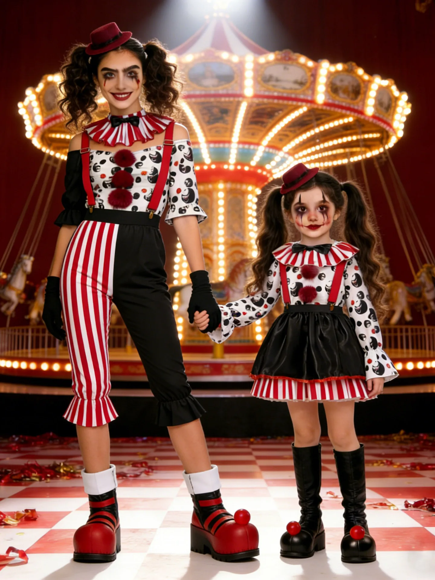 Halloween Circus Clown Parent-Child Outfit Party Costume Ghost Doll Set Stage Performance Cosplay Clothes Family Matching
Halloween Circus Clown Parent-Child Outfit Party Costume Ghost Doll Set Stage Performance Cosplay Clothes Family Matching