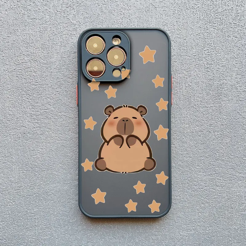 Black Matte Phone Case For IPhone 13 11 12 Mini Pro Max 16 15 14 Pro Max Plus XR XS X SE2 Cute Capybara Fashion Shockproof Cover
Black Matte Phone Case For IPhone 13 11 12 Mini Pro Max 16 15 14 Pro Max Plus XR XS X SE2 Cute Capybara Fashion Shockproof Cover