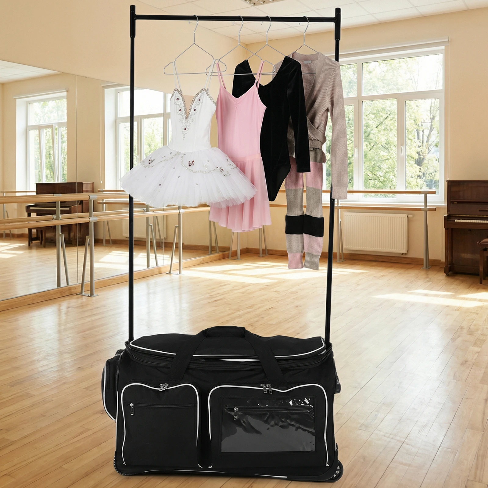 Carry On Garment Duffel Weekender Bag with Garment Rack & Wheels Luggage Travel Bag for Dance Shows Travel Recital
Carry On Garment Duffel Weekender Bag with Garment Rack & Wheels Luggage Travel Bag for Dance Shows Travel Recital
