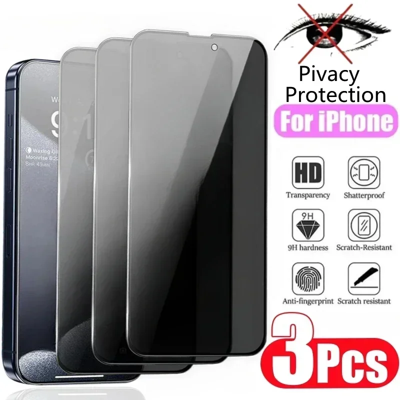 3Pcs Full Cover Privacy Screen Protector For iPhone 14 15 16 Pro Max Anti-spy Glass For iPhone 11 12 13 Pro Max 15 16 Plus Glass
3Pcs Full Cover Privacy Screen Protector For iPhone 14 15 16 Pro Max Anti-spy Glass For iPhone 11 12 13 Pro Max 15 16 Plus Glass