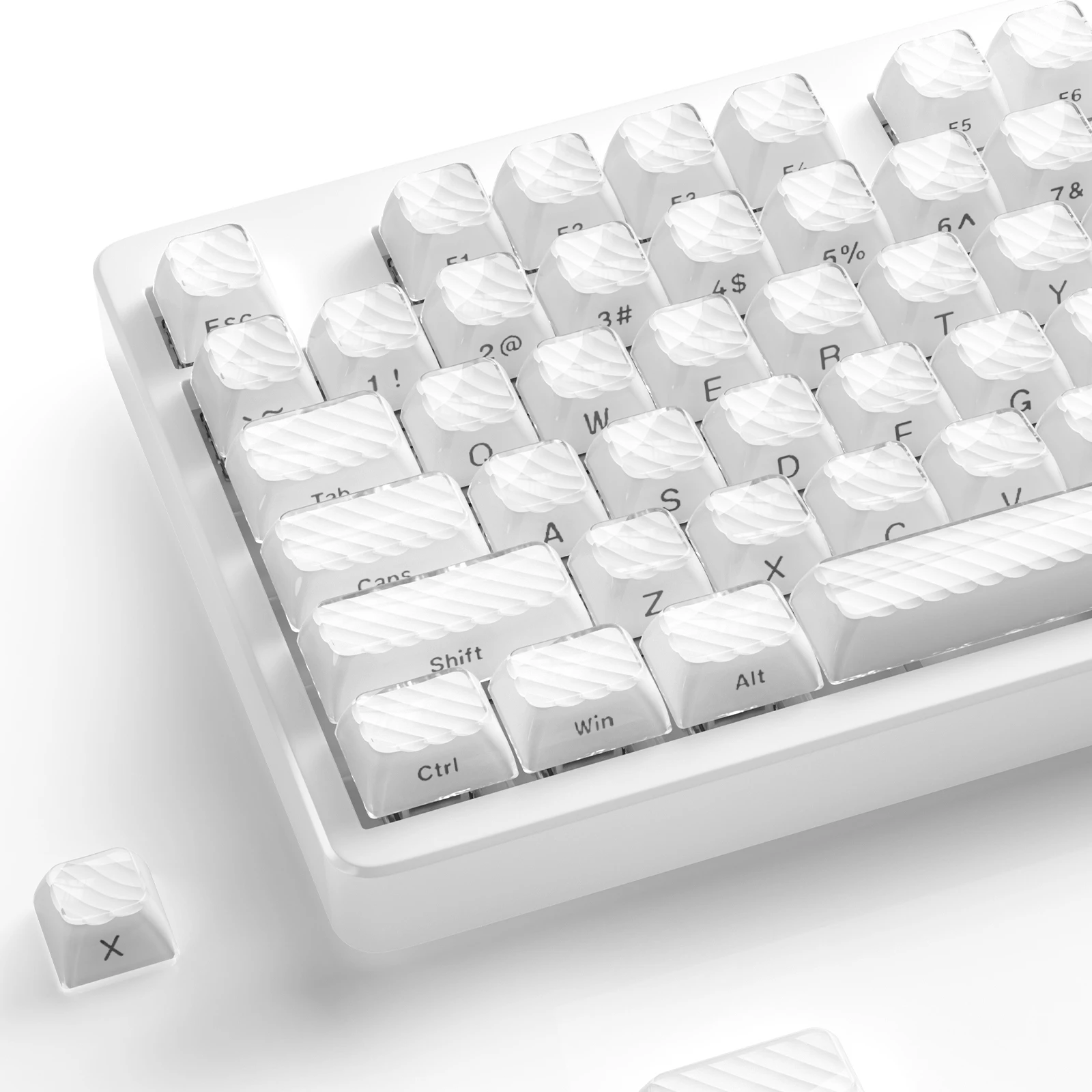 XVX Magic Wave Series OEM Profile Side-Print Ice-Cube Keycap Set Crystal White Pink/Blue Keycaps Fashion Cute Key Cap 133 Keys
XVX Magic Wave Series OEM Profile Side-Print Ice-Cube Keycap Set Crystal White Pink/Blue Keycaps Fashion Cute Key Cap 133 Keys