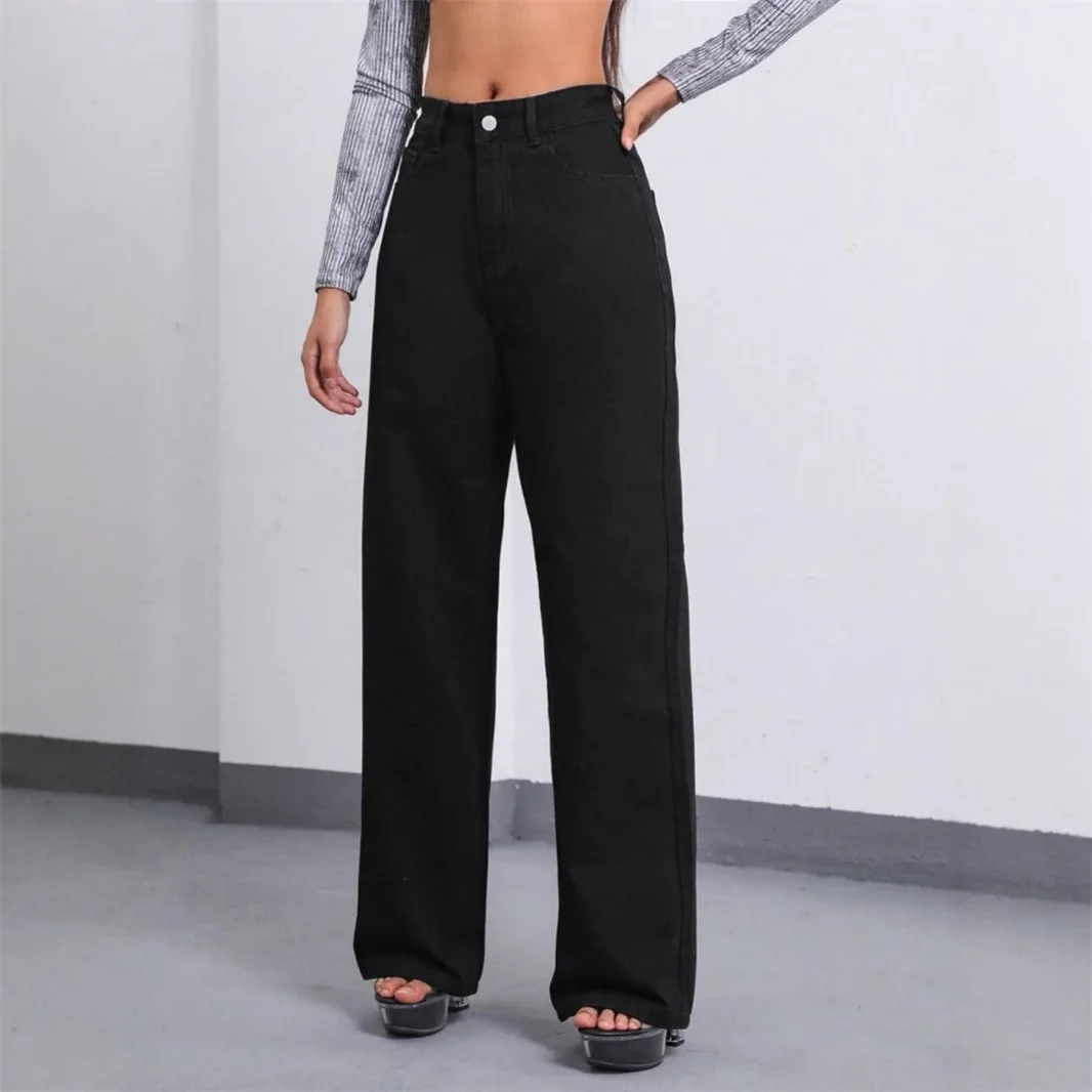 Spring Streetwear Jeans Women Summer Casual Straight Jeans High Waist Black Washing Water Mopping Denim Trousers JEANS
Spring Streetwear Jeans Women Summer Casual Straight Jeans High Waist Black Washing Water Mopping Denim Trousers JEANS