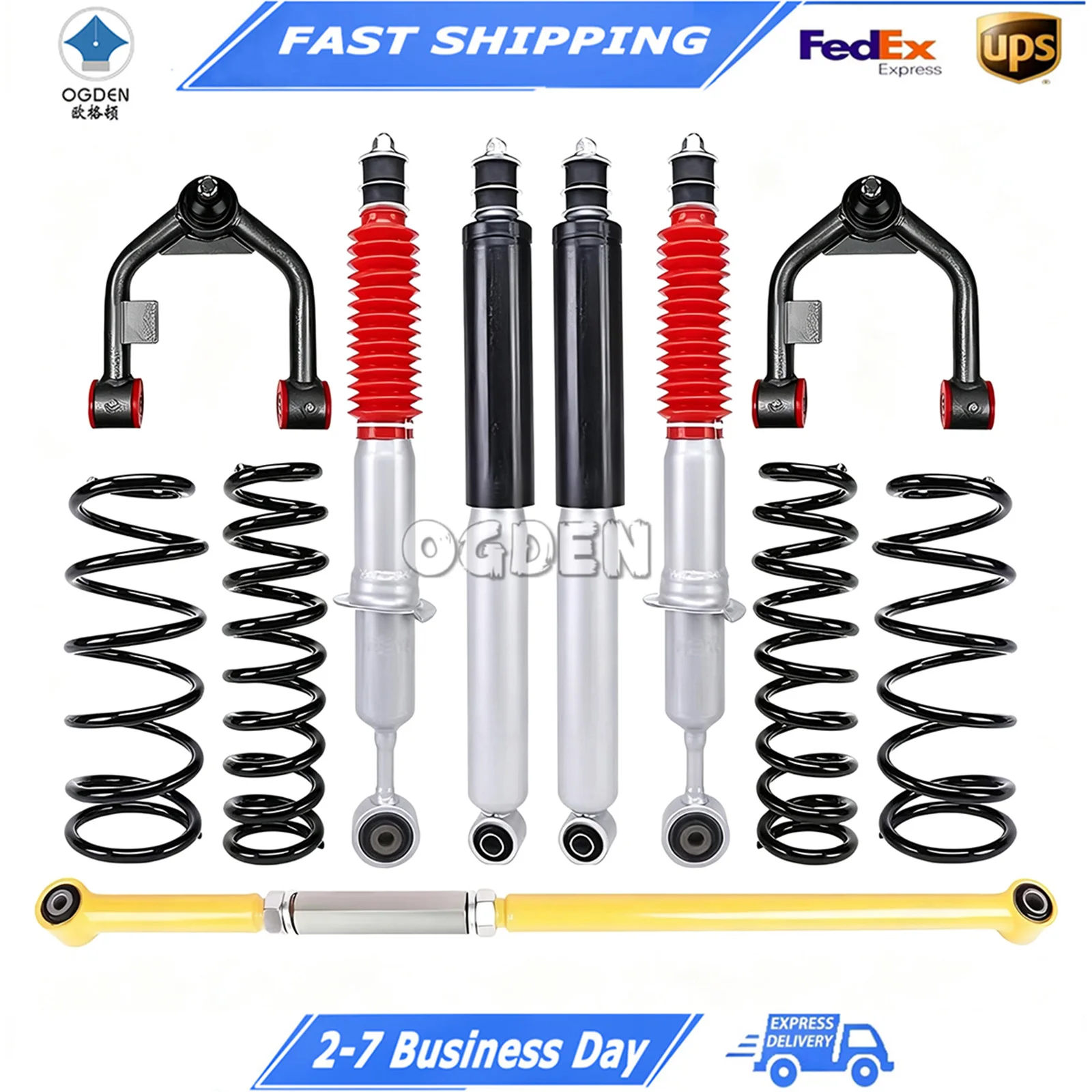 OGDEN Adjustable Lift Shock Absorber Kit for Toyota Land Cruiser 4500 4700 LC200 48510-60081 48510-60070 48510-60080 48530-60051
OGDEN Adjustable Lift Shock Absorber Kit for Toyota Land Cruiser 4500 4700 LC200 48510-60081 48510-60070 48510-60080 48530-60051