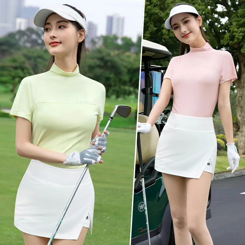 PGM Summer Golf Apparel Women Short-sleeve Shirt Stand Round Neck Quick-Dry Top Ladies Slit Pencil Skirt Golf Skorts with Short
PGM Summer Golf Apparel Women Short-sleeve Shirt Stand Round Neck Quick-Dry Top Ladies Slit Pencil Skirt Golf Skorts with Short