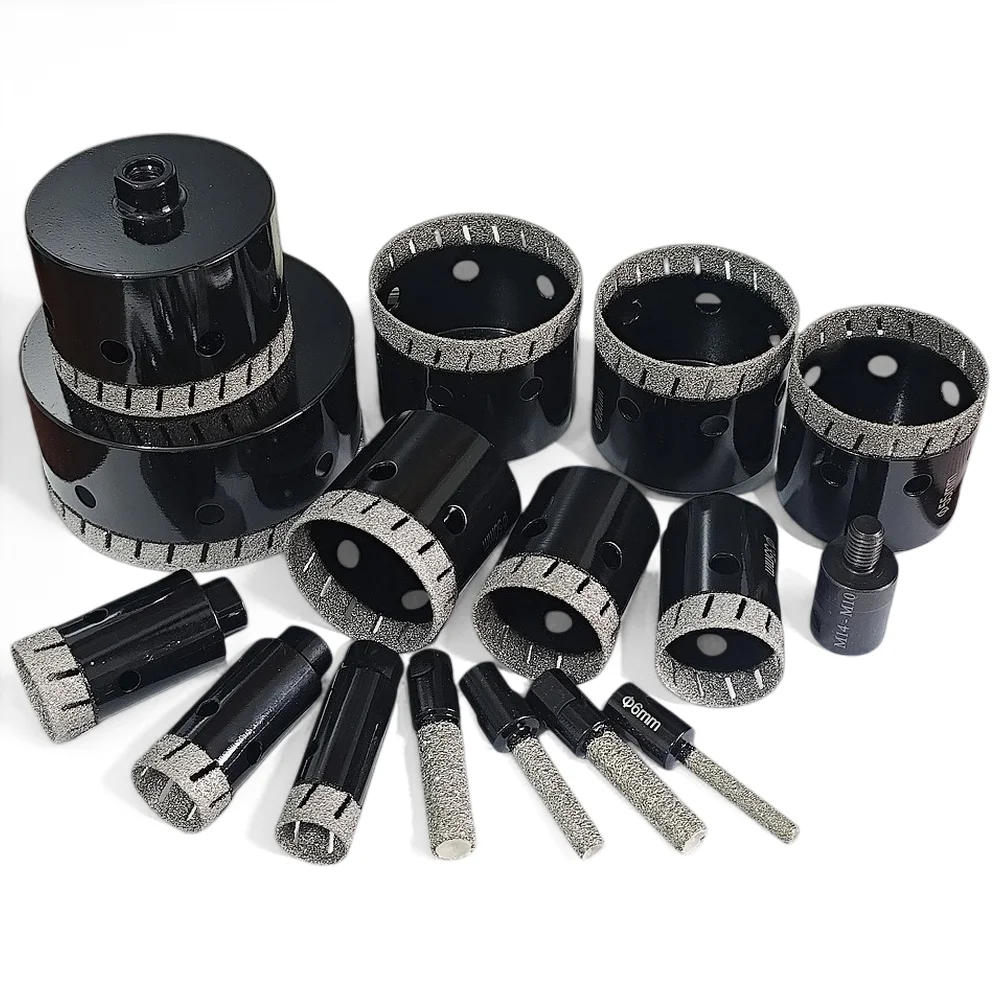 6-100mm M10 Thread Shank Dry Vacuum Brazed Diamond Drilling Core Bit For Drilling Ceramic Tile Hole Saw Granite Marble Tools
6-100mm M10 Thread Shank Dry Vacuum Brazed Diamond Drilling Core Bit For Drilling Ceramic Tile Hole Saw Granite Marble Tools