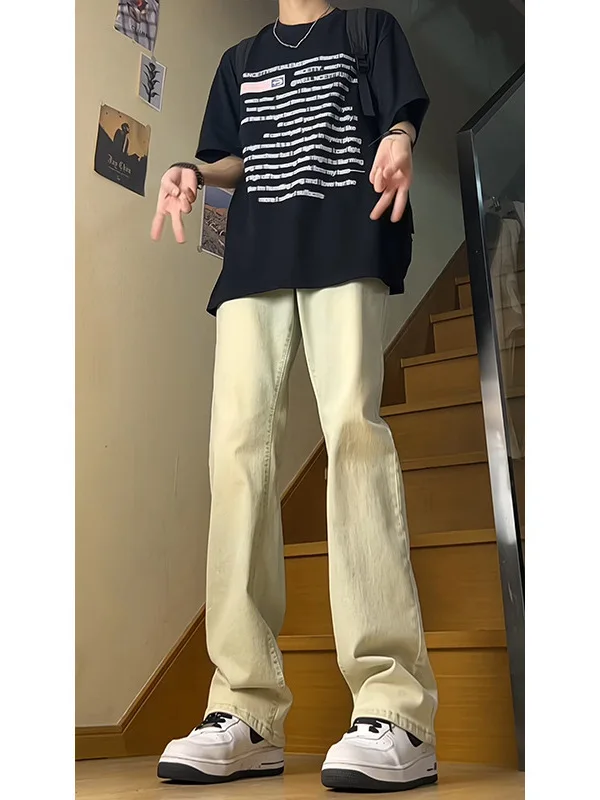 Vintage Blue Scimitar Jeans Men Tall Long Straight Leg American High Street Slim Fit Micro Flare Stretch Denim Trousers
Vintage Blue Scimitar Jeans Men Tall Long Straight Leg American High Street Slim Fit Micro Flare Stretch Denim Trousers