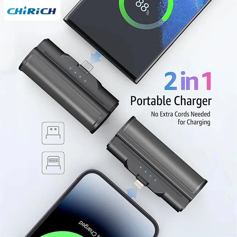2in1 5000mAh Portable Power Bank Detachable External Spare Battery With Plug Wireless Mini Powerbank For iPhone Xiaomi Samsung
2in1 5000mAh Portable Power Bank Detachable External Spare Battery With Plug Wireless Mini Powerbank For iPhone Xiaomi Samsung