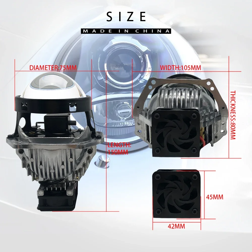 3inches 48W 6000k Car Bi LED Lens Headlight High Power Auto LED Projector Headlight For Car LED Headlight Retrofit Kits
3inches 48W 6000k Car Bi LED Lens Headlight High Power Auto LED Projector Headlight For Car LED Headlight Retrofit Kits