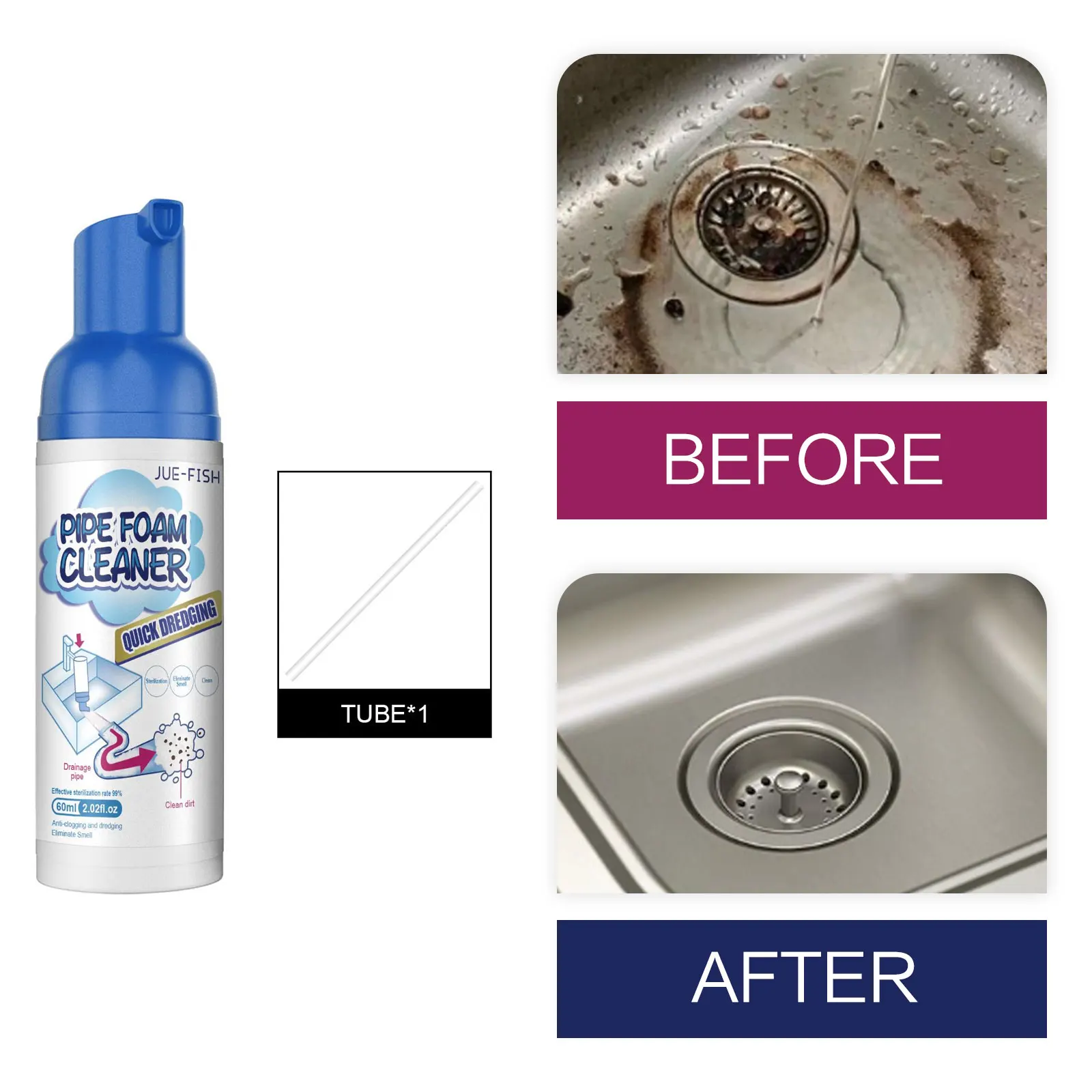 Pipe Dredge Deodorant Foam Sink Odor Cleaner Kitchen Dredging Liquid Effective Drain Sink Openers Toilet Sewer Clogging Agent
Pipe Dredge Deodorant Foam Sink Odor Cleaner Kitchen Dredging Liquid Effective Drain Sink Openers Toilet Sewer Clogging Agent