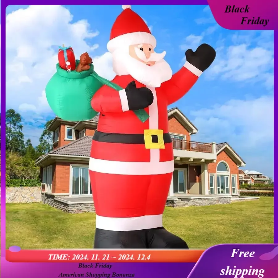 12FT Giant Christmas Inflatables Outdoor Decorations - LED Lighted Blow Up Santa Claus with Gift for Yard
12FT Giant Christmas Inflatables Outdoor Decorations - LED Lighted Blow Up Santa Claus with Gift for Yard