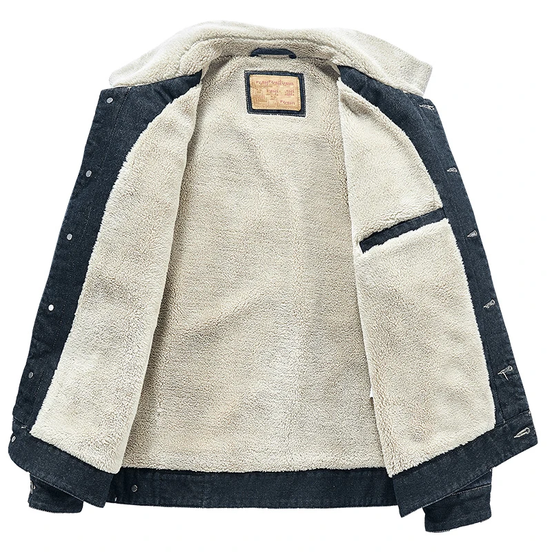 Autumn Winter Men's Casual Loose Sports Lamb Wool Jacket New Fashion Solid Color American Retro Thickened Warm Denim Jacket
Autumn Winter Men's Casual Loose Sports Lamb Wool Jacket New Fashion Solid Color American Retro Thickened Warm Denim Jacket