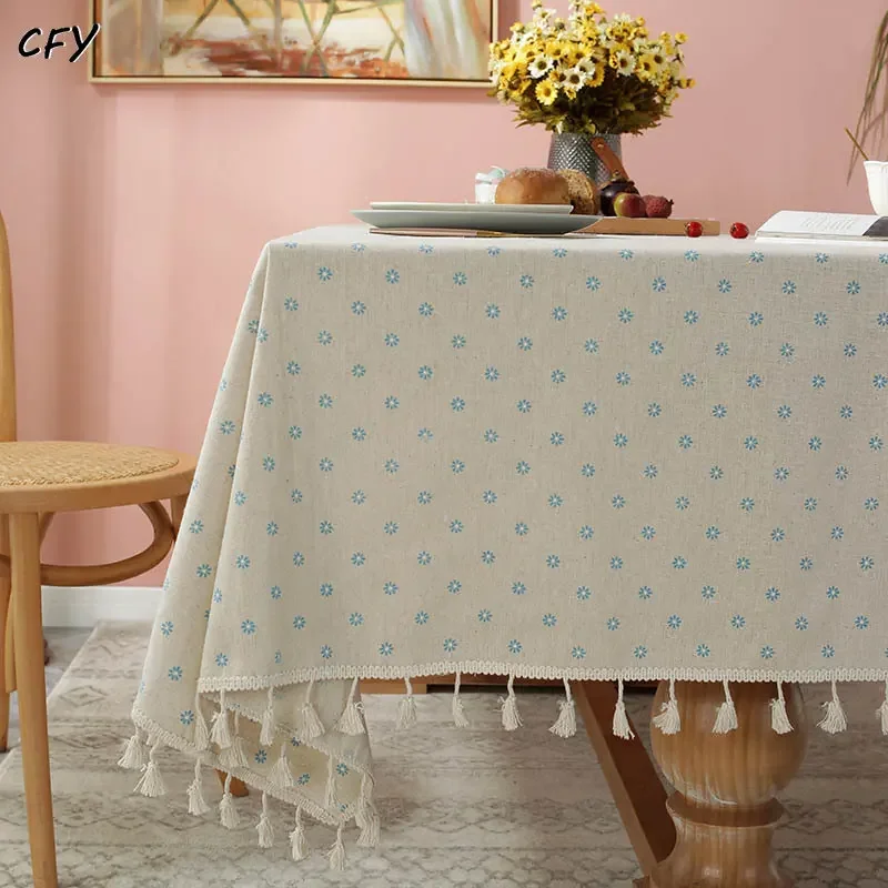Korean Daisy Tablecloth Cotton Linen Vintage for Table Rectangular Tablecloth with Tassel Dining Table Cover Tea Cloth
Korean Daisy Tablecloth Cotton Linen Vintage for Table Rectangular Tablecloth with Tassel Dining Table Cover Tea Cloth