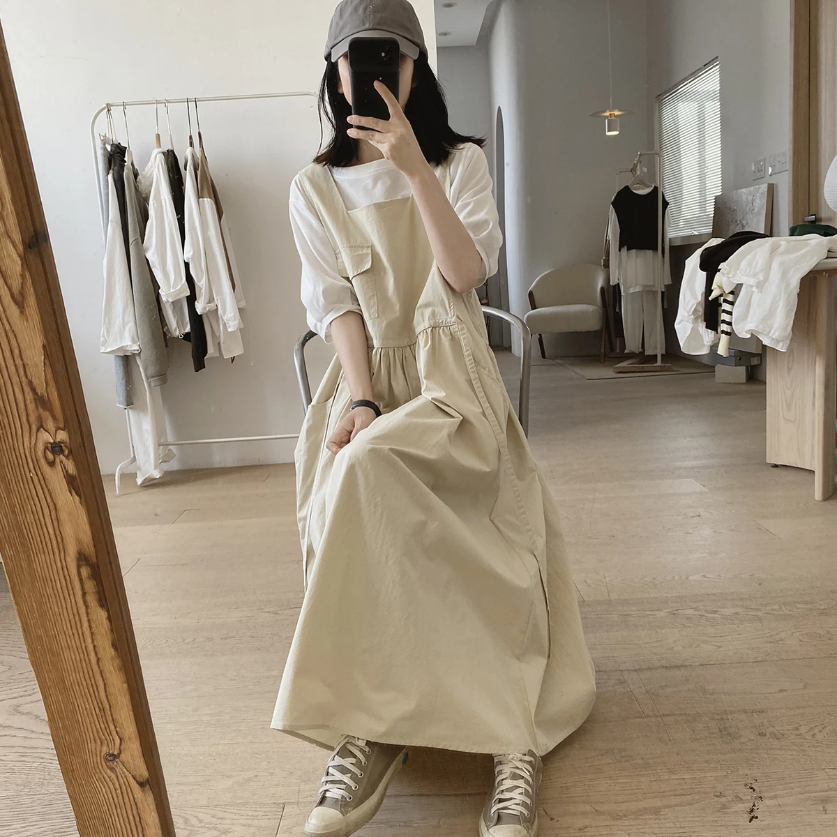 Summer Women's Off-Shoulder Dress with Straps Loose Fit Sleeveless Design Sensation Casual Long Dress Trendy plus Size
Summer Women's Off-Shoulder Dress with Straps Loose Fit Sleeveless Design Sensation Casual Long Dress Trendy plus Size