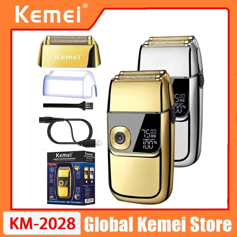 Kemei Beard Trimmer Professional Face Shaver Three-speed Adjustable Haircuts Machine LCD Display Beard Shaver For Men KM-2028
Kemei Beard Trimmer Professional Face Shaver Three-speed Adjustable Haircuts Machine LCD Display Beard Shaver For Men KM-2028