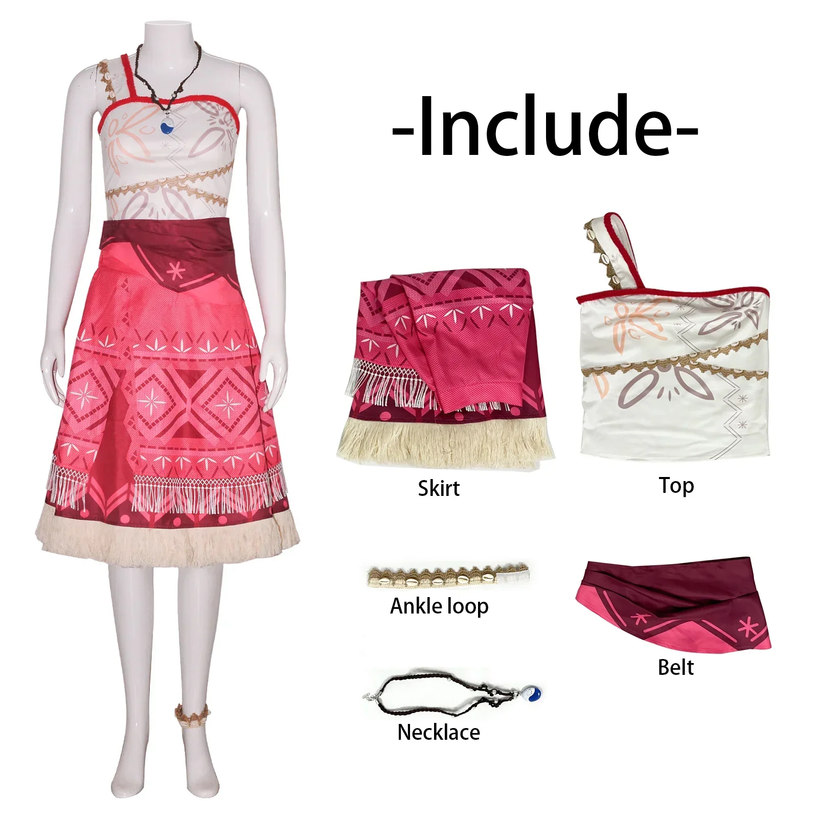 Anime Movie Princess Moana Cosplay Costume Women Adult Uniform Beach Skirt Suits Full Set Accessories Halloween Carnival Outfits
Anime Movie Princess Moana Cosplay Costume Women Adult Uniform Beach Skirt Suits Full Set Accessories Halloween Carnival Outfits