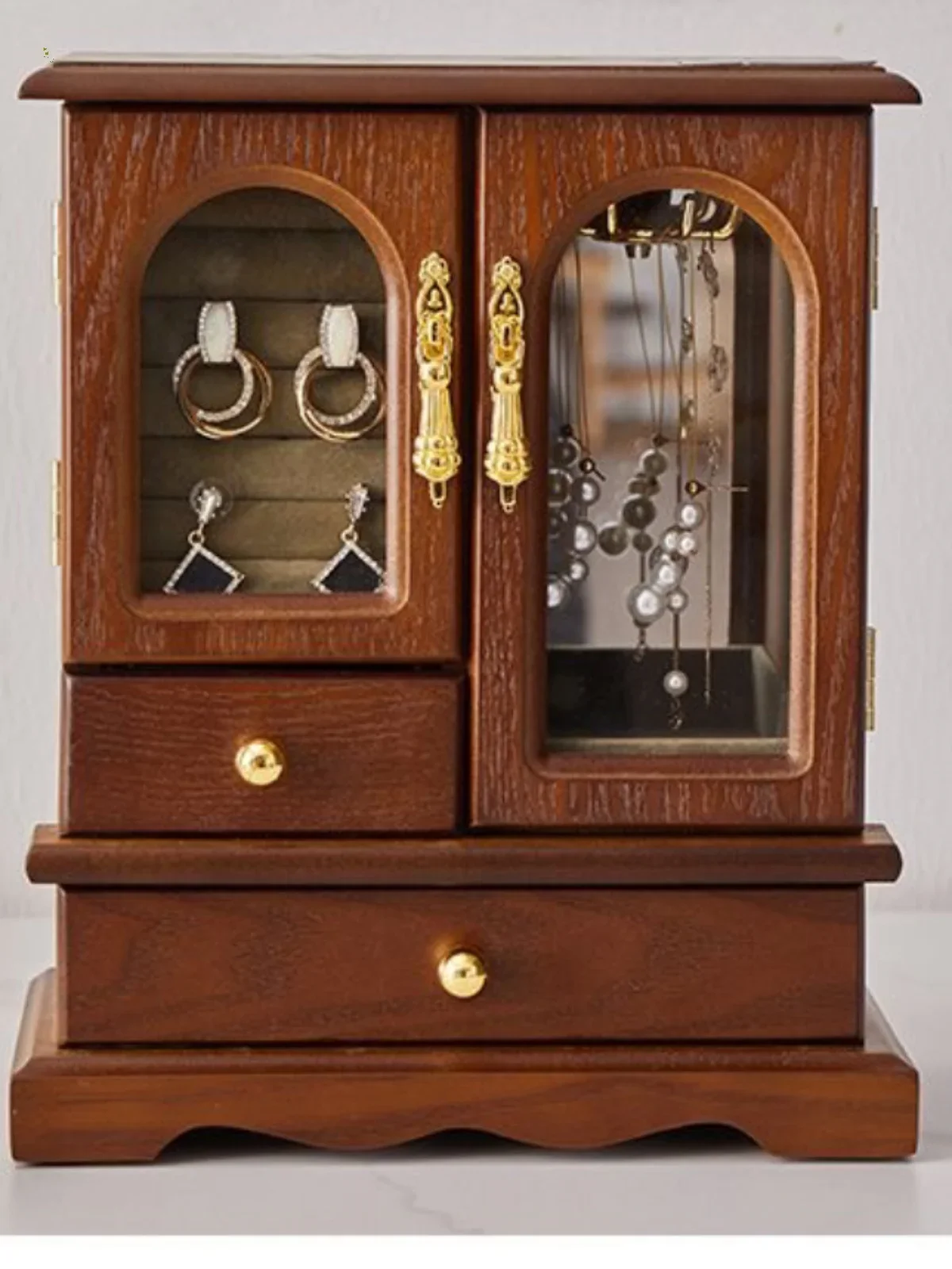 Retro Wooden Jewelry Box High End Necklace Earring Ring Display Storage Box Chinese Sle Non Lockable Handmade Woodcraft
Retro Wooden Jewelry Box High End Necklace Earring Ring Display Storage Box Chinese Sle Non Lockable Handmade Woodcraft