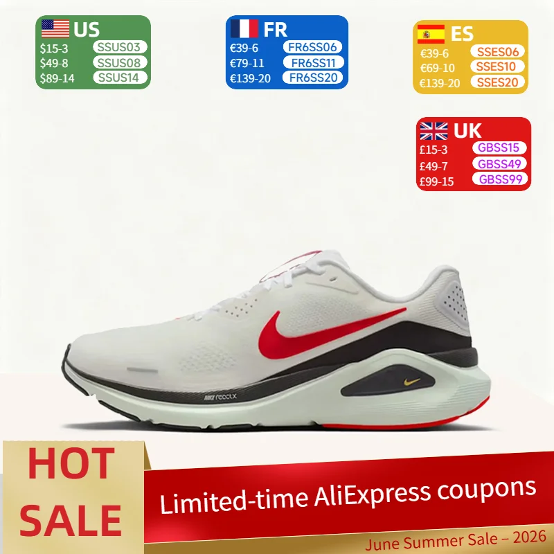 Nike Structure 26 Chinese New Year Edition Versatile and Comfortable Running Shoes Men's Style White, Black, Red HJ1102-106
Nike Structure 26 Chinese New Year Edition Versatile and Comfortable Running Shoes Men's Style White, Black, Red HJ1102-106