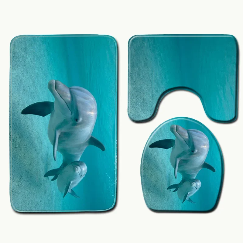 3 Pcs Nature Scenery Bath Mat Set Ocean Beach Theme with Palm Trees Dolphins Fish and Coral Home Carpet and Bathroom Decor
3 Pcs Nature Scenery Bath Mat Set Ocean Beach Theme with Palm Trees Dolphins Fish and Coral Home Carpet and Bathroom Decor