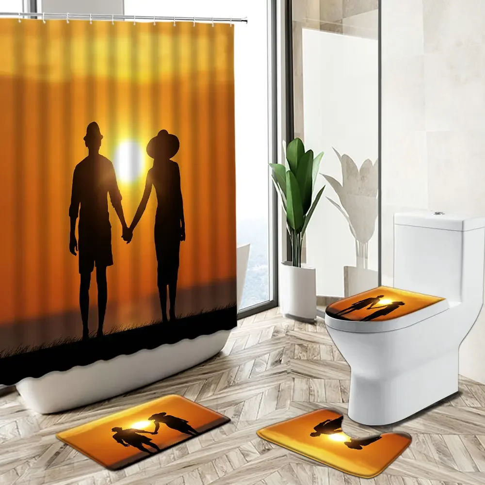 Занавеска для душа Love Couple Shadow Ocean Beach Sunset Natural Scenery Мужчина Женщина Домашний нескользящий ковер Чехол для унитаза Набор напольных ковриков
Занавеска для душа Love Couple Shadow Ocean Beach Sunset Natural Scenery Мужчина Женщина Домашний нескользящий ковер Чехол для унитаза Набор напольных ковриков