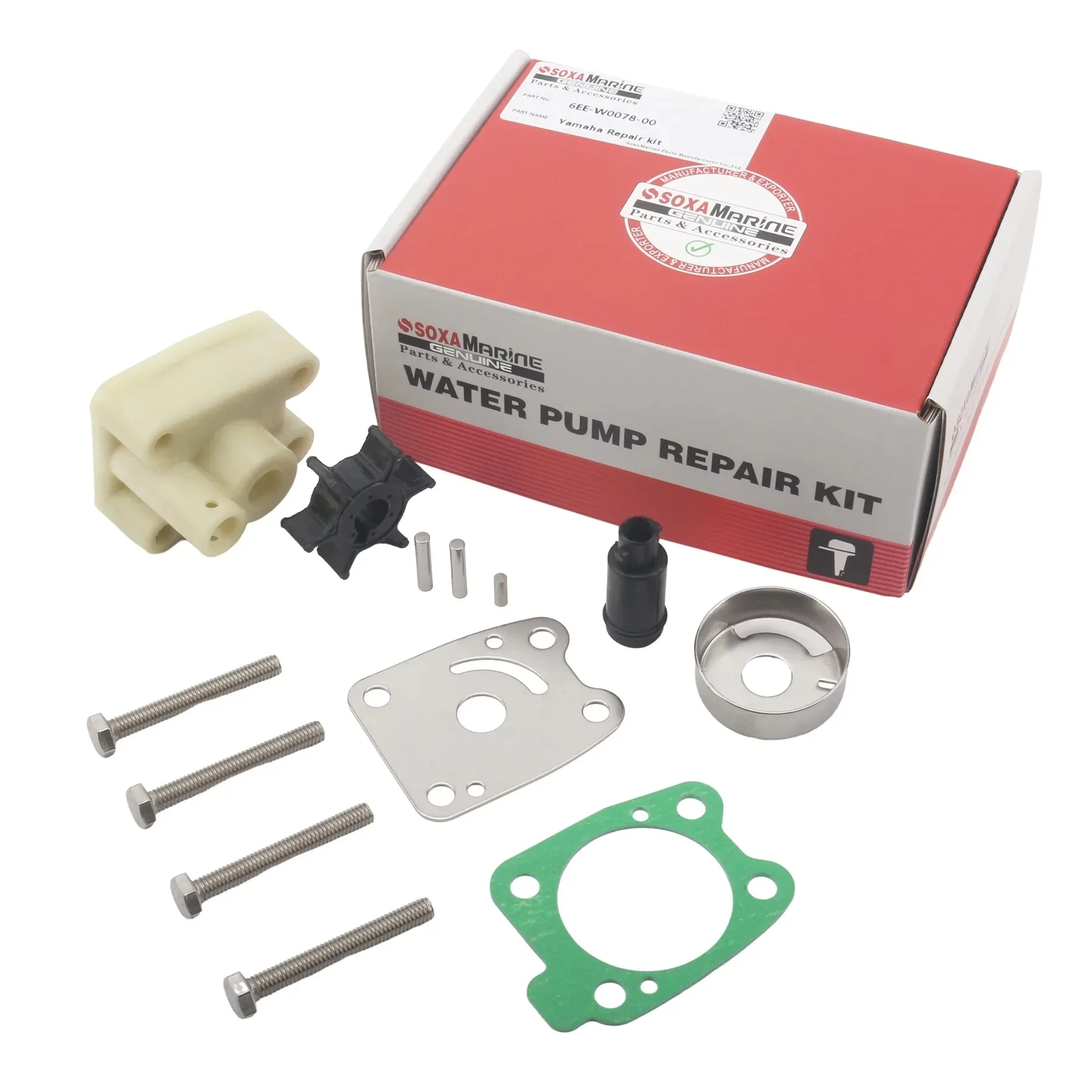 6EE-W0078-00 Water Pump Rebuild Service Kit for Yamaha 4S 4 5 6 HP F4 F5 F6 Outboard Boat Motor 18-3473 6BX-WG078-00
6EE-W0078-00 Water Pump Rebuild Service Kit for Yamaha 4S 4 5 6 HP F4 F5 F6 Outboard Boat Motor 18-3473 6BX-WG078-00