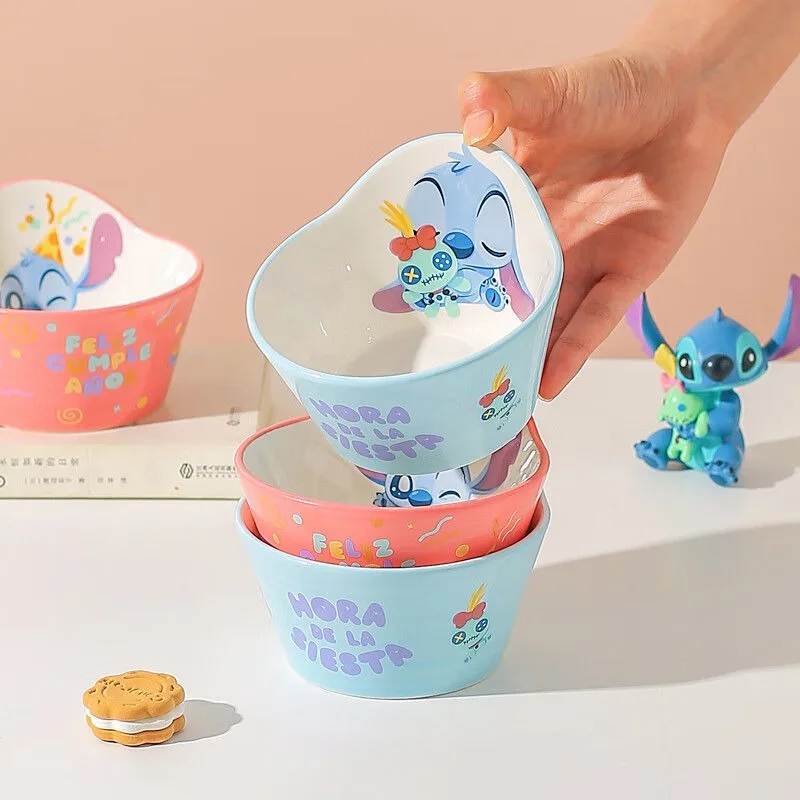 Personalized creative Disney Stitch new cartoon household cute ceramic bowls children's tableware supplies animation peripherals
Personalized creative Disney Stitch new cartoon household cute ceramic bowls children's tableware supplies animation peripherals