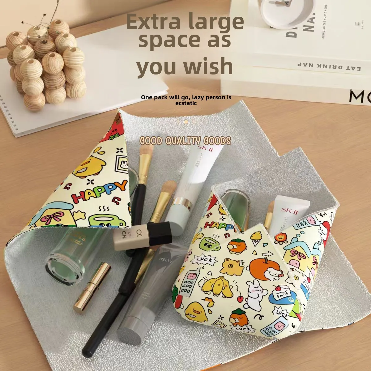 Self-adhesive Makeup Bag with Large Capacity Camera Lens Wrap Portable Magic Cloth Storage Bag for Travel Cat Home Organizer
Self-adhesive Makeup Bag with Large Capacity Camera Lens Wrap Portable Magic Cloth Storage Bag for Travel Cat Home Organizer