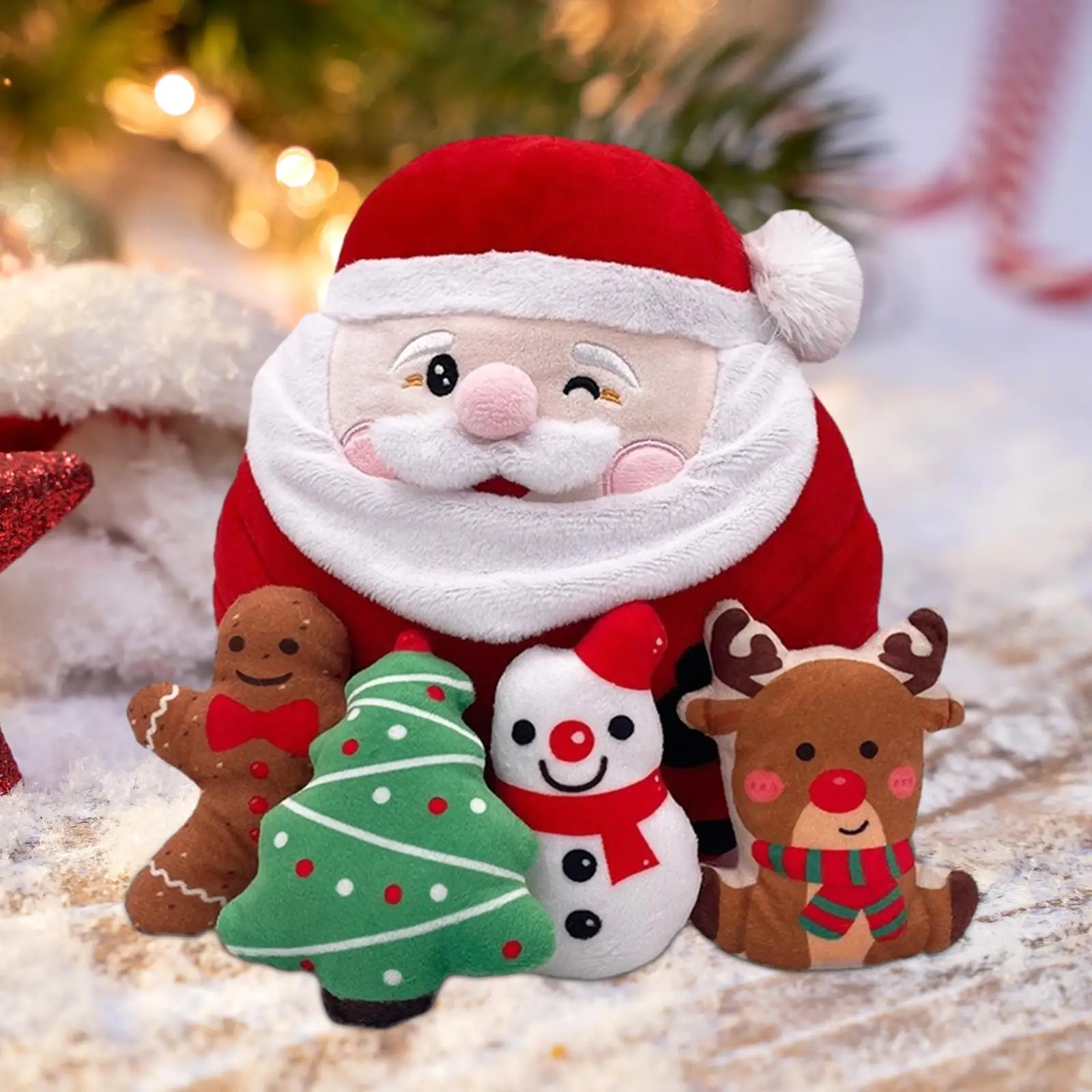 Christmas Santa Plush Toy Plush Figures Christmas Santa Throw Pillow Home Decorations for Sofa Bench Themed Party
Christmas Santa Plush Toy Plush Figures Christmas Santa Throw Pillow Home Decorations for Sofa Bench Themed Party