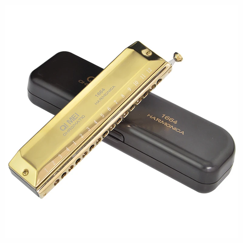 12/16 Holes Chromatic Harmonica C Key Professional Mouth Harmonica Gold Metal Mouth Harp Professional Musical Instruments Gifts
12/16 Holes Chromatic Harmonica C Key Professional Mouth Harmonica Gold Metal Mouth Harp Professional Musical Instruments Gifts
