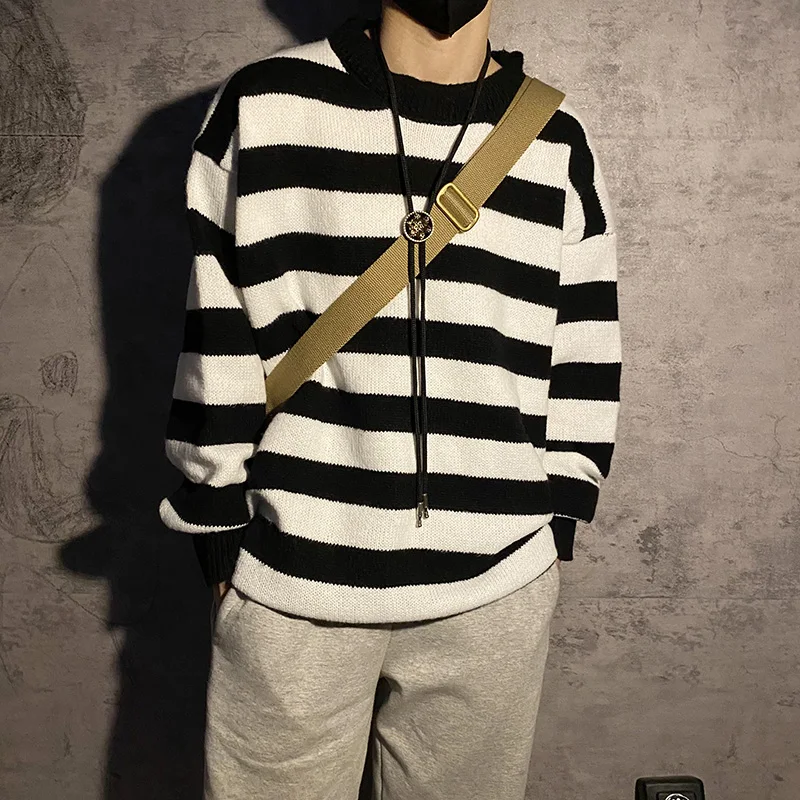 Классический полосатый вязаный свитер Freg: очень теплый, молодежный, в стиле колледж, модный, зимний, с длинными рукавами, круглым вырезом, пуловер
Классический полосатый вязаный свитер Freg: очень теплый, молодежный, в стиле колледж, модный, зимний, с длинными рукавами, круглым вырезом, пуловер