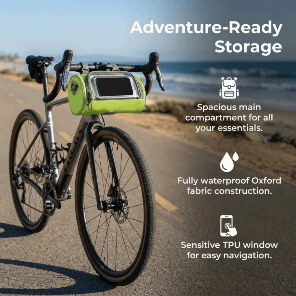 Waterproof Bike Front Bag Adjustable Strap Multi-Purpose Cycling Bag Secure Fit Touchscreen Navigation Handlebar Bag Motorcycle
Waterproof Bike Front Bag Adjustable Strap Multi-Purpose Cycling Bag Secure Fit Touchscreen Navigation Handlebar Bag Motorcycle