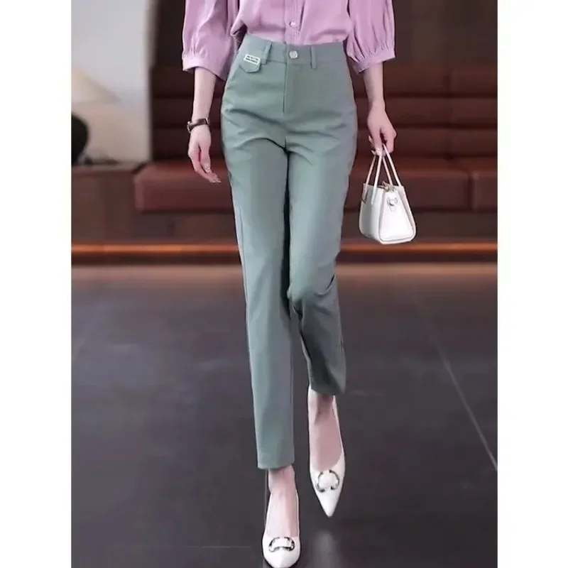 Korean Fashion Office Lady All-match Slim Pencil Suit Pants Spring Summer High Waist Thin Women Solid Casual Trousers 2024 Z238
Korean Fashion Office Lady All-match Slim Pencil Suit Pants Spring Summer High Waist Thin Women Solid Casual Trousers 2024 Z238
