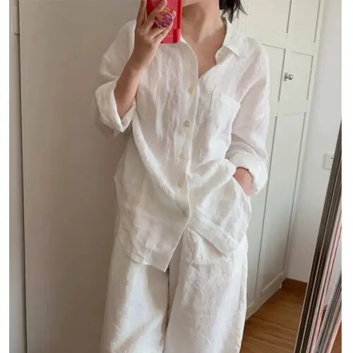 Summer Simple Basic Casual Women Shirt Casual Loose Fashion Street Woman Shirt New White Long Sleeved Top Female Chicly
Summer Simple Basic Casual Women Shirt Casual Loose Fashion Street Woman Shirt New White Long Sleeved Top Female Chicly