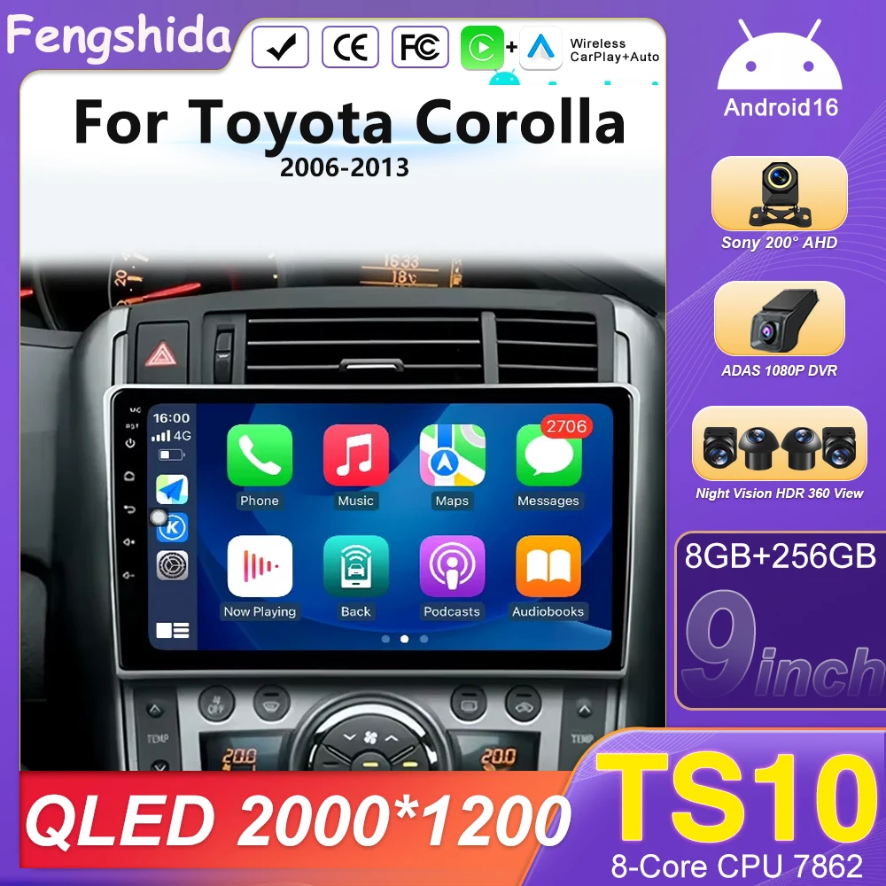 Android 16 Carplay For Toyota Tacoma 2 HILUX 2005-2015 Car Radio Multimedia Video 4G WIFI BT GPS Head Unit DSP RDS No DVD
Android 16 Carplay For Toyota Tacoma 2 HILUX 2005-2015 Car Radio Multimedia Video 4G WIFI BT GPS Head Unit DSP RDS No DVD