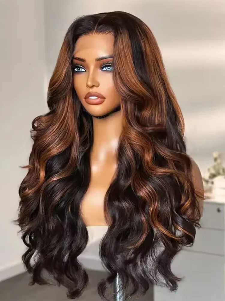 250% Glueless Wig Highlight Ombre Body Wave 13x4 Human Hair Ready To Wear 4/27 Brown 7x5 Lace Frontal Human Hair Wigs Preplucked
250% Glueless Wig Highlight Ombre Body Wave 13x4 Human Hair Ready To Wear 4/27 Brown 7x5 Lace Frontal Human Hair Wigs Preplucked