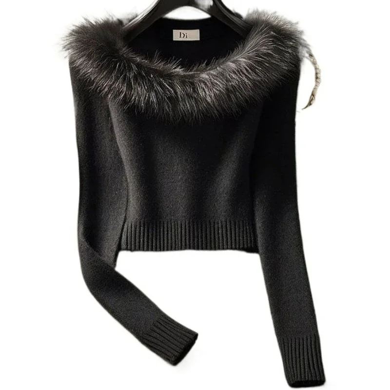 Spring Autumn Fashion Korean Pure Color Senior Wear with Wool-neck Knitted Top Women Soft Waxy Temperament Slim Black Sweater
Spring Autumn Fashion Korean Pure Color Senior Wear with Wool-neck Knitted Top Women Soft Waxy Temperament Slim Black Sweater
