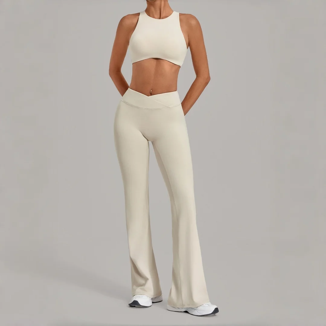 Women's Yoga Set Sports Fitness High Waist Hip Lift Micro Flare Pants Sports Vest Set Casual Running Workout Gym Yoga Suit
Women's Yoga Set Sports Fitness High Waist Hip Lift Micro Flare Pants Sports Vest Set Casual Running Workout Gym Yoga Suit