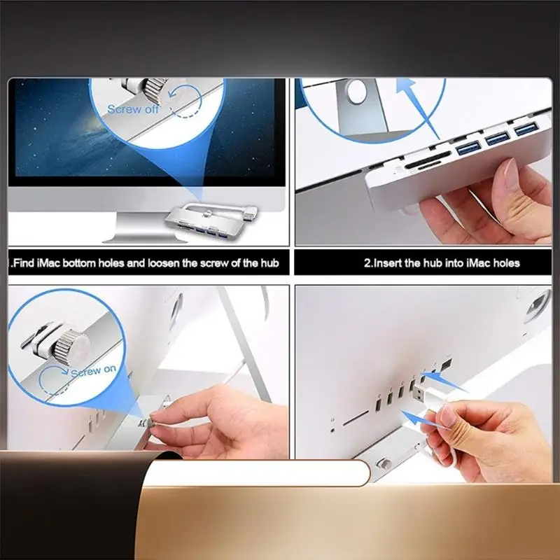 Rocketek Aluminum Alloy USB 3.0 Hub 3 Port Adapter Splitter With SD/TF Card Reader For Imac 21.5 27 PRO Slim Unibody Computer-X6
Rocketek Aluminum Alloy USB 3.0 Hub 3 Port Adapter Splitter With SD/TF Card Reader For Imac 21.5 27 PRO Slim Unibody Computer-X6