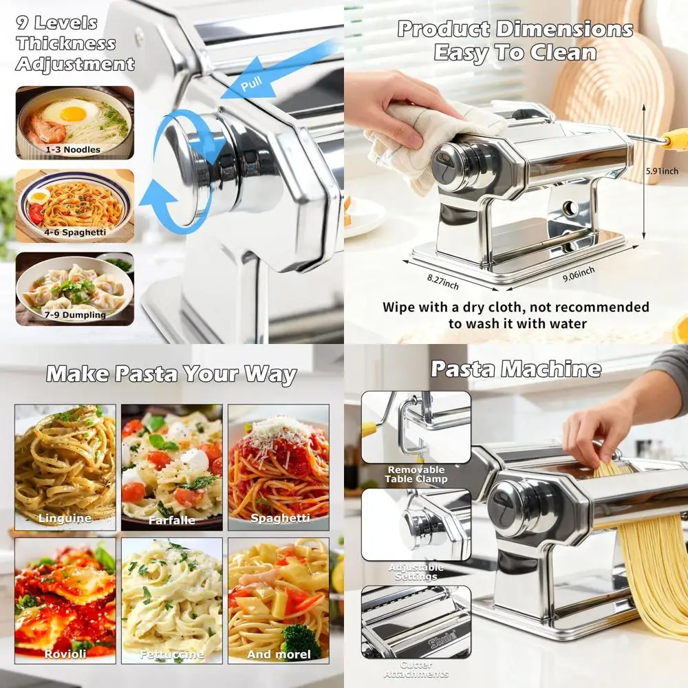 Набор роликов для макарон и лапши с сушильной стойкой для домашних спагетти, фетучики, лазаньи и клецок
Набор роликов для макарон и лапши с сушильной стойкой для домашних спагетти, фетучики, лазаньи и клецок