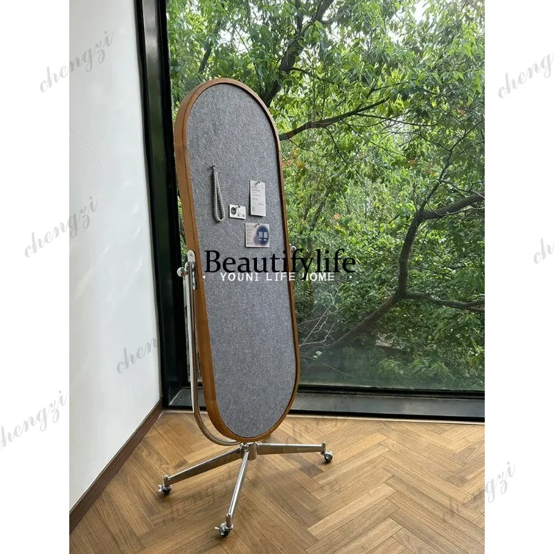 H134 wooden movable full-length mirror dual-purpose fitting mirror adjustable multi-function full-length mirror
H134 wooden movable full-length mirror dual-purpose fitting mirror adjustable multi-function full-length mirror