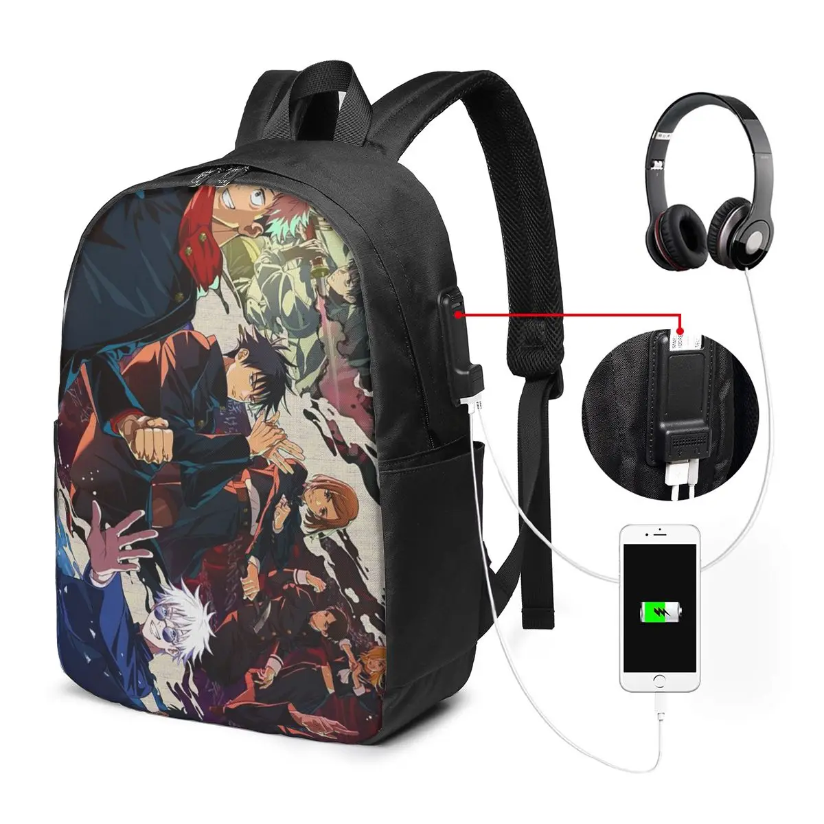 Jujutsu Kaisen Anime Satoru Yuuji Nobara Megumi SukunaBackpack Travel Notebook Bag Computer College Student School Bag Laptop
Jujutsu Kaisen Anime Satoru Yuuji Nobara Megumi SukunaBackpack Travel Notebook Bag Computer College Student School Bag Laptop