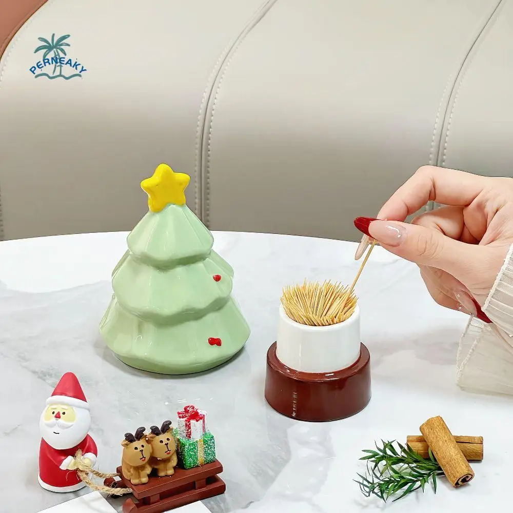 Creative Cute Toothpick Holders Household Christmas Tree Shaped Toothpick Dispenser Box Durable Large Capacity
Creative Cute Toothpick Holders Household Christmas Tree Shaped Toothpick Dispenser Box Durable Large Capacity